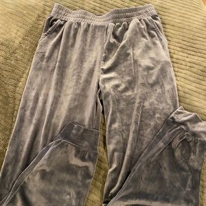 Elastic Waist Velour Joggers